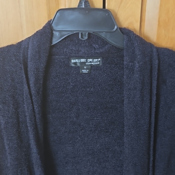 Barefoot Dreams Black Open-Front Knit Cardigan - Picture 2 of 7